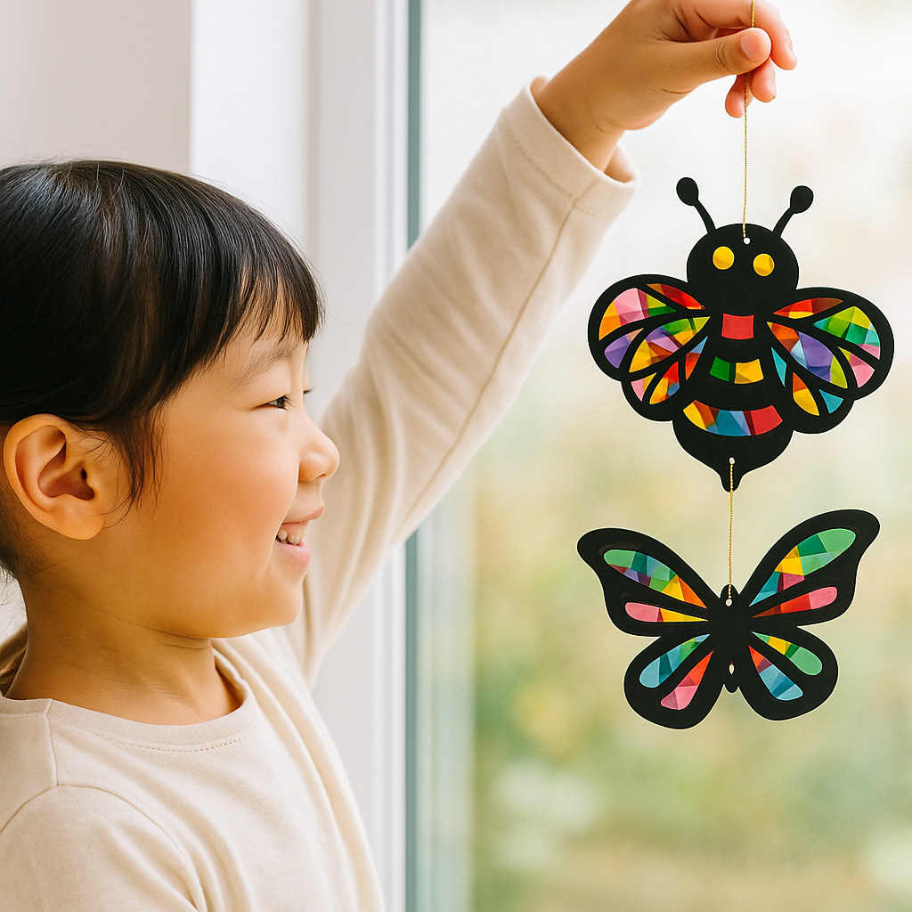 Cellophane DIY: Sparkle sun-catcher