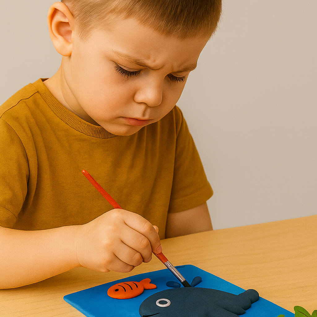 Clay art painting: Under the Sea