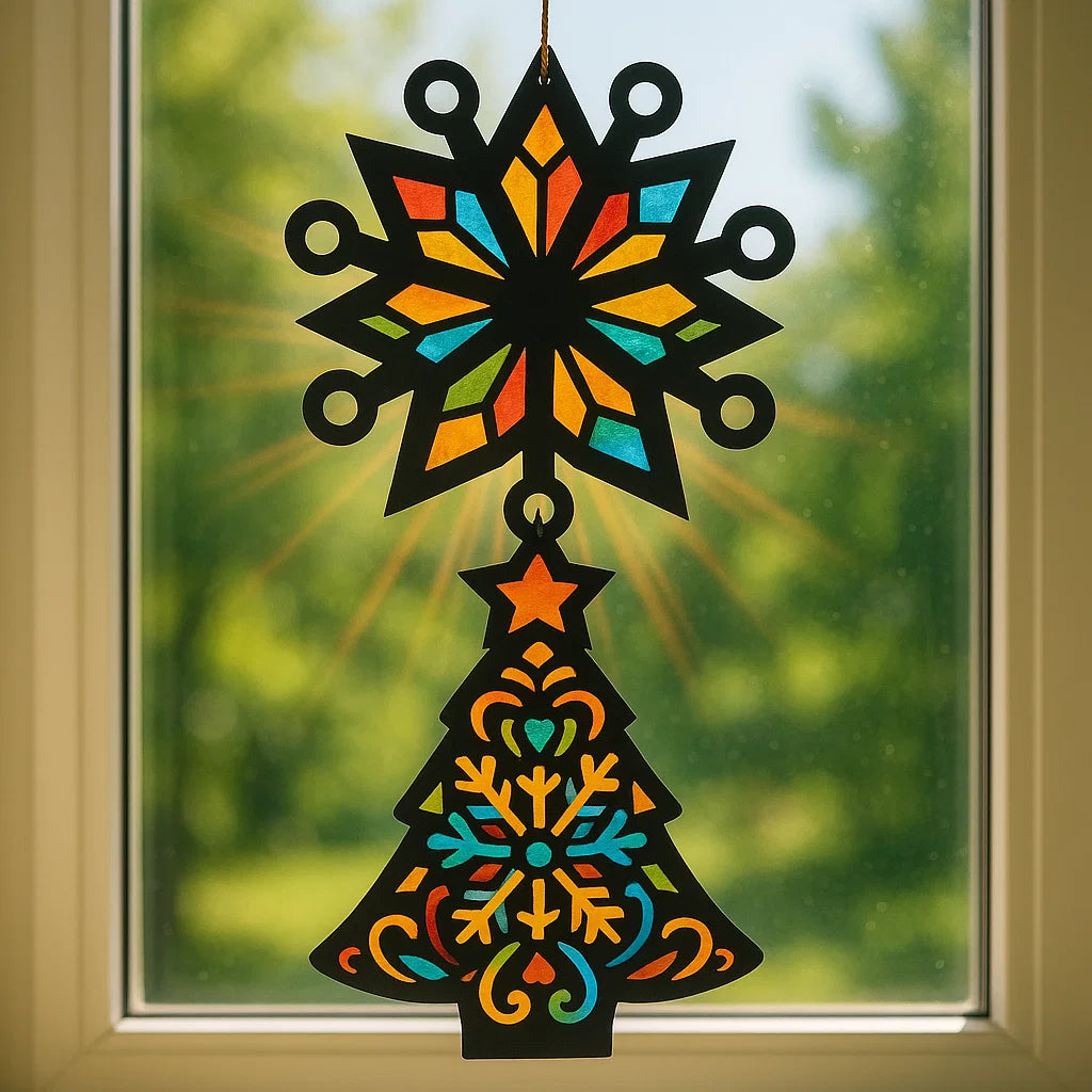 Cellophane DIY: Sparkle sun-catcher x 10 sets