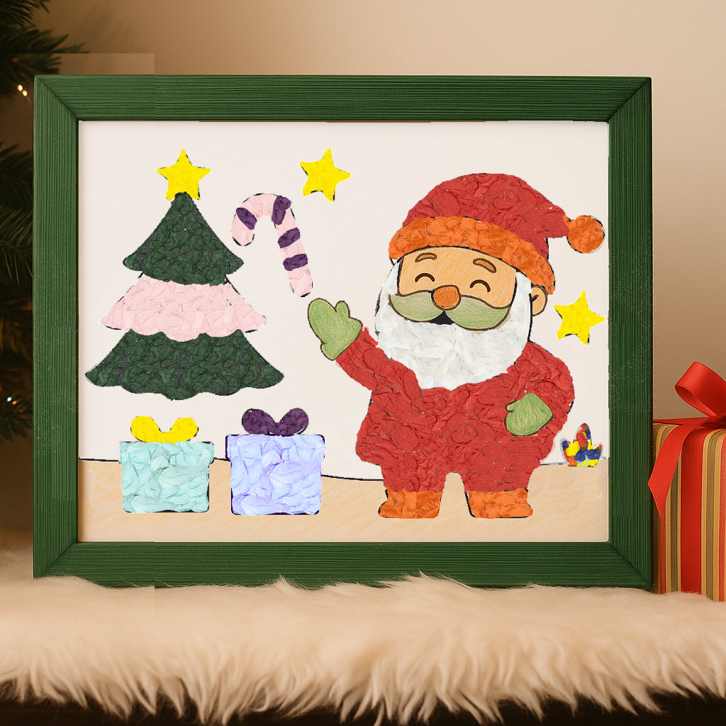 Tissue paper art: Crumple & Stick