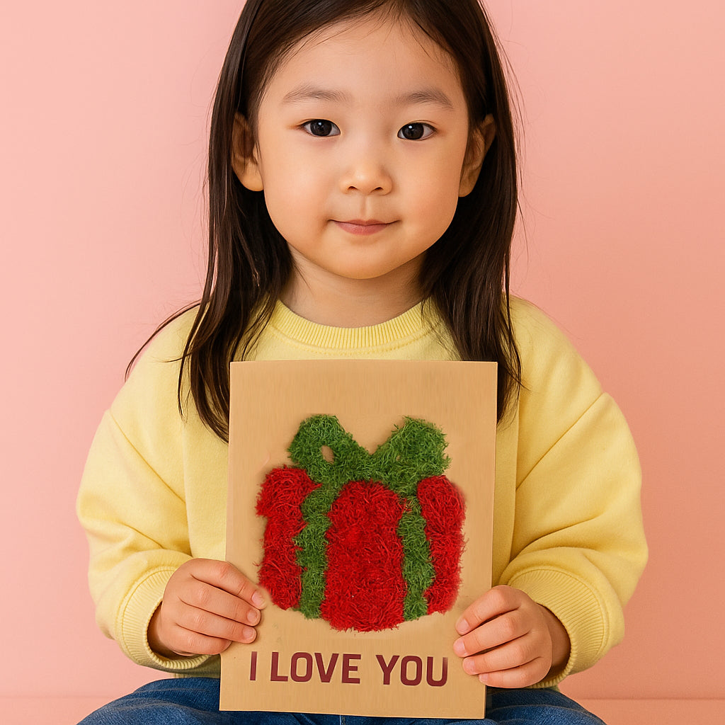 Artificial Moss craft: Nature Love Card