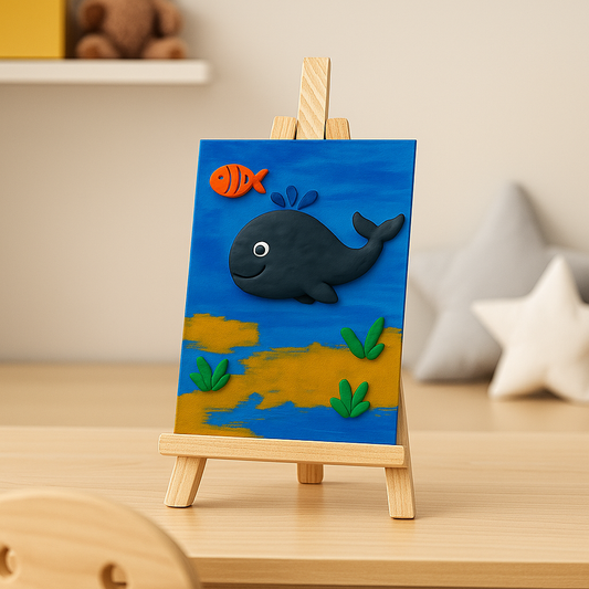 Clay art painting: Under the Sea