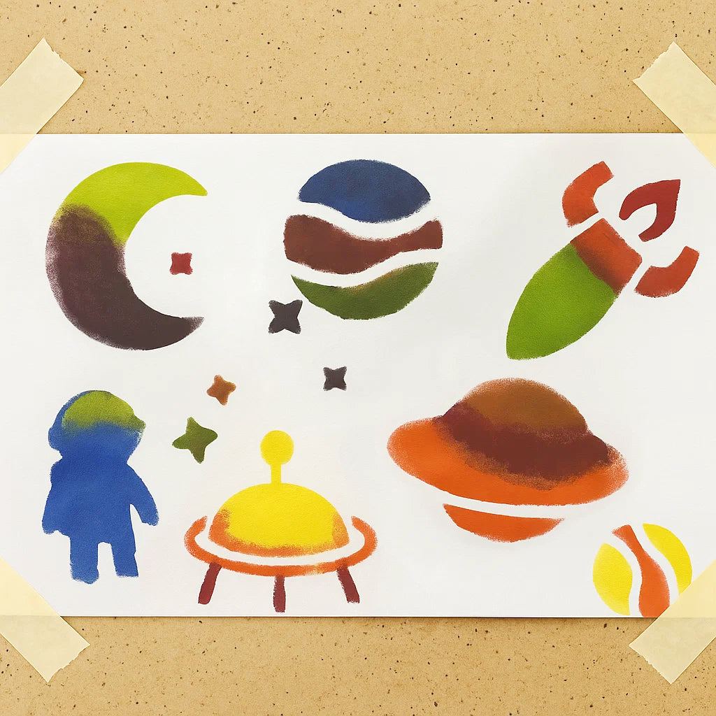 Stencil Story: Shapes & Shades x 10 sets